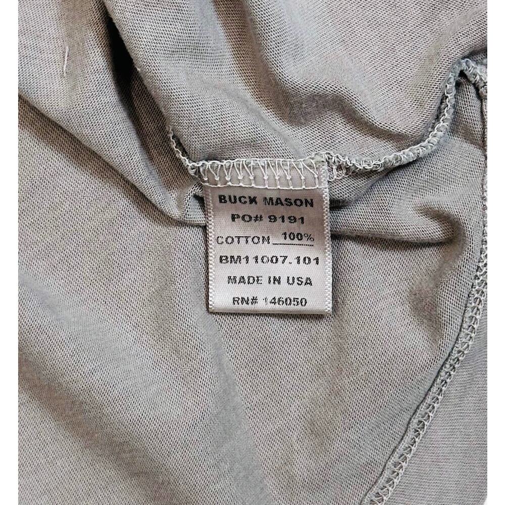 Buck Mason Men's Pima Cotton Curved Hem Crewneck Made in USA Tee T-Shirt - Picture 4 of 5